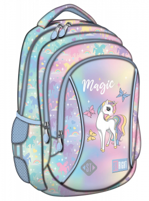 Ghiozdan prescolari, ergonomic, impermeabil, colectia St.Right Magic Unicorn